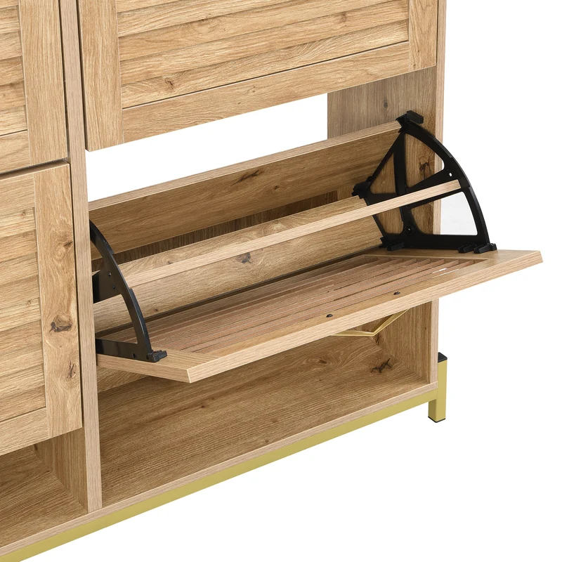 Meuble à chaussures moderne avec 4 portes en bois 108,5×24×100 cm PICTOGRAPH