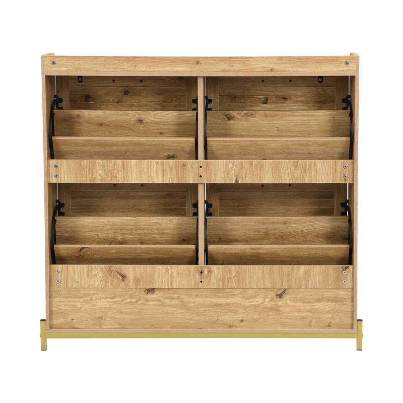Meuble à chaussures moderne avec 4 portes en bois 108,5×24×100 cm PICTOGRAPH