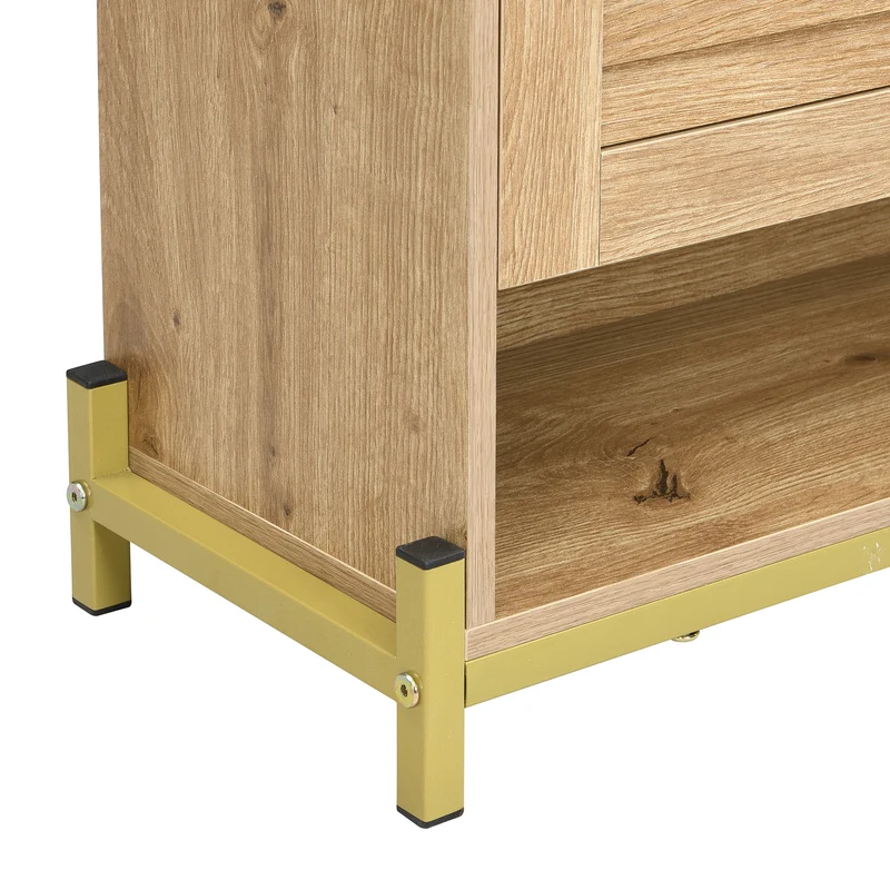 Meuble à chaussures moderne avec 4 portes en bois 108,5×24×100 cm PICTOGRAPH