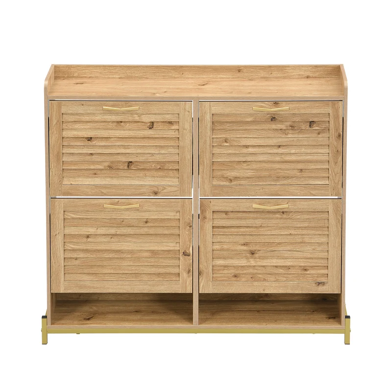 Meuble à chaussures moderne avec 4 portes en bois 108,5×24×100 cm PICTOGRAPH