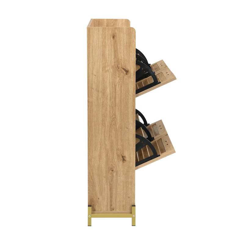 Meuble à chaussures moderne avec 4 portes en bois 108,5×24×100 cm PICTOGRAPH