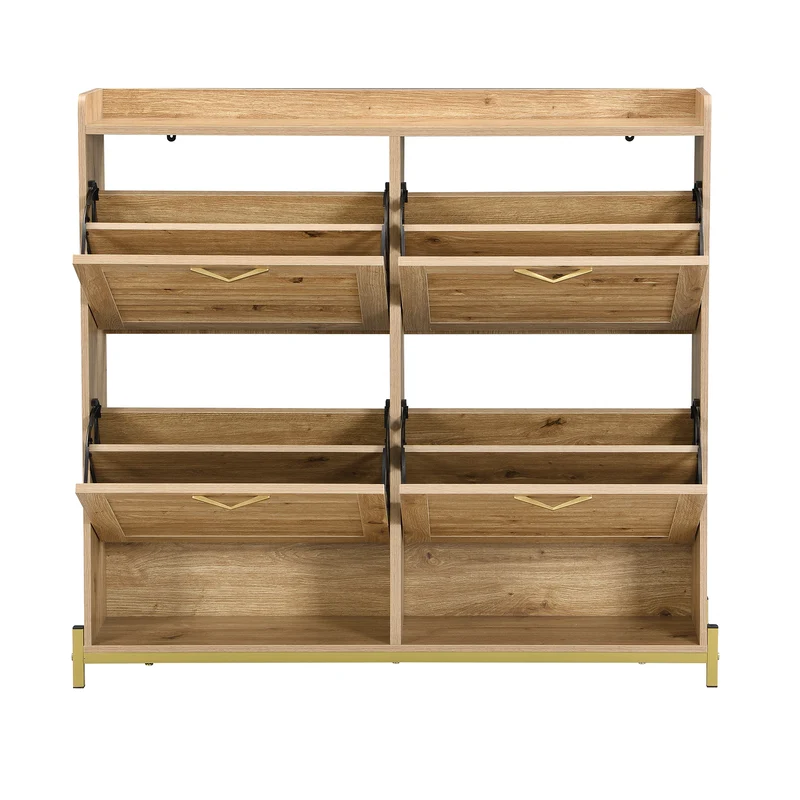 Meuble à chaussures moderne avec 4 portes en bois 108,5×24×100 cm PICTOGRAPH