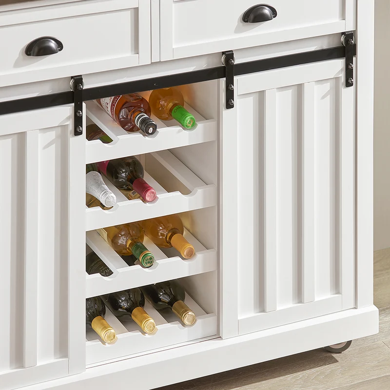 SoBuy FKW94-W Desserte de Cuisine Chariot de Service Meuble de Rangement à roulettes