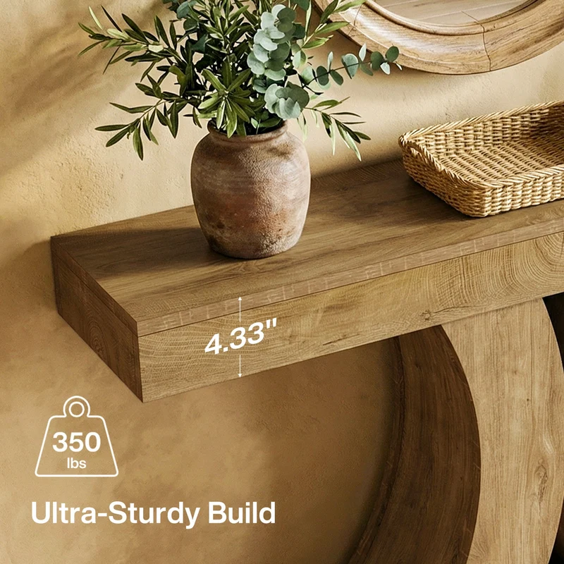 Tribesigns Console 150 cm, Table d'entrée étroite en bois pour salon