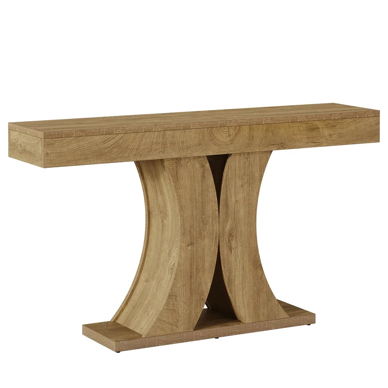Tribesigns Console 150 cm, Table d'entrée étroite en bois pour salon