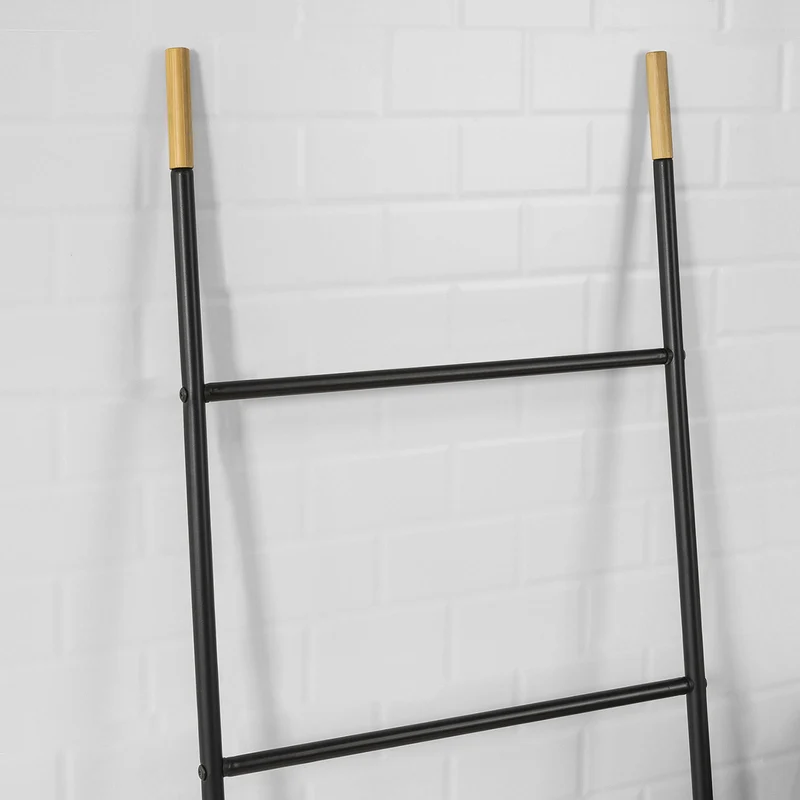 SoBuy FRG264-Sch Échelle Porte-Serviettes à Poser Support pour Serviettes