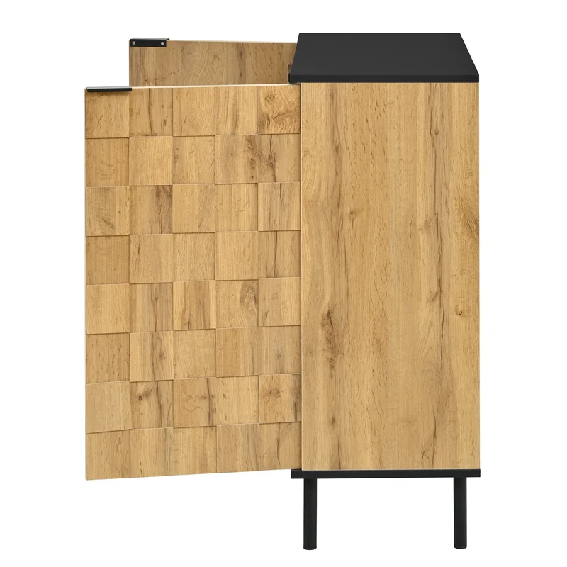 Meuble à chaussures effet bois design daimer 80x35x91,5 cm ADJUSTTABLE