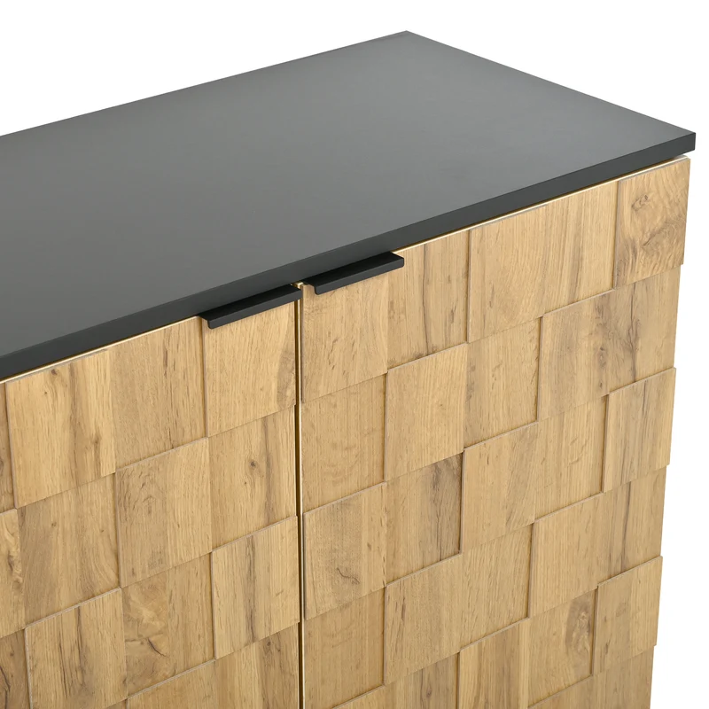 Meuble à chaussures effet bois design daimer 80x35x91,5 cm ADJUSTTABLE