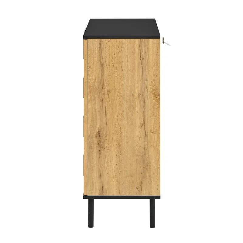 Meuble à chaussures effet bois design daimer 80x35x91,5 cm ADJUSTTABLE