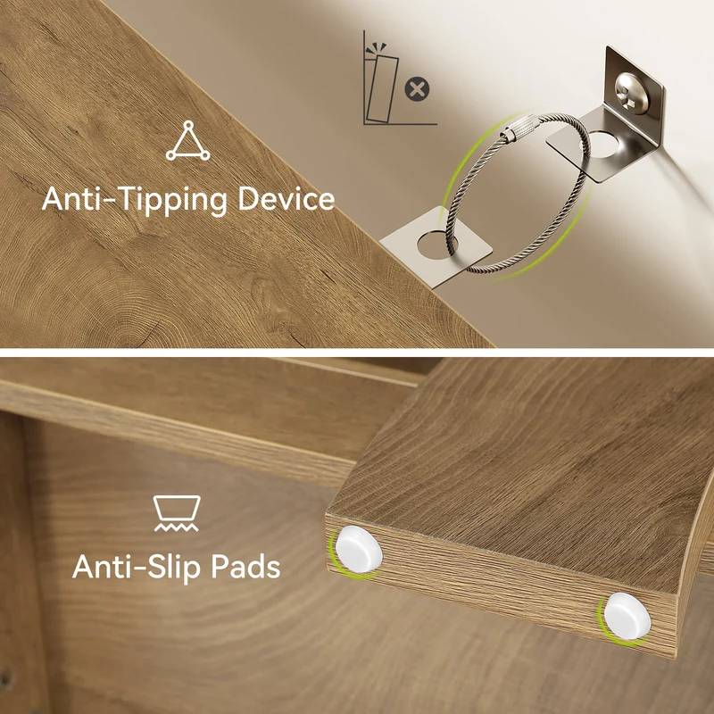 Tribesigns Console 120 cm, Table d'entrée à 2 niveaux avec étagère