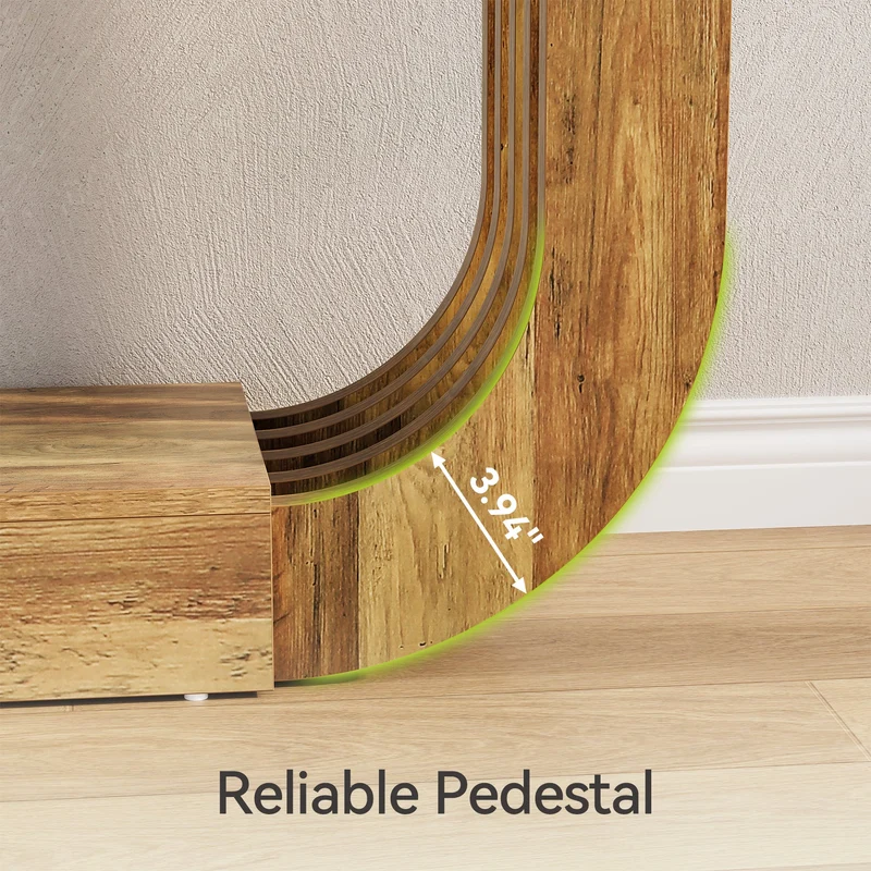 Tribesigns Table console 180 cm, Table d'appoint à 2 niveaux avec pied en forme de U