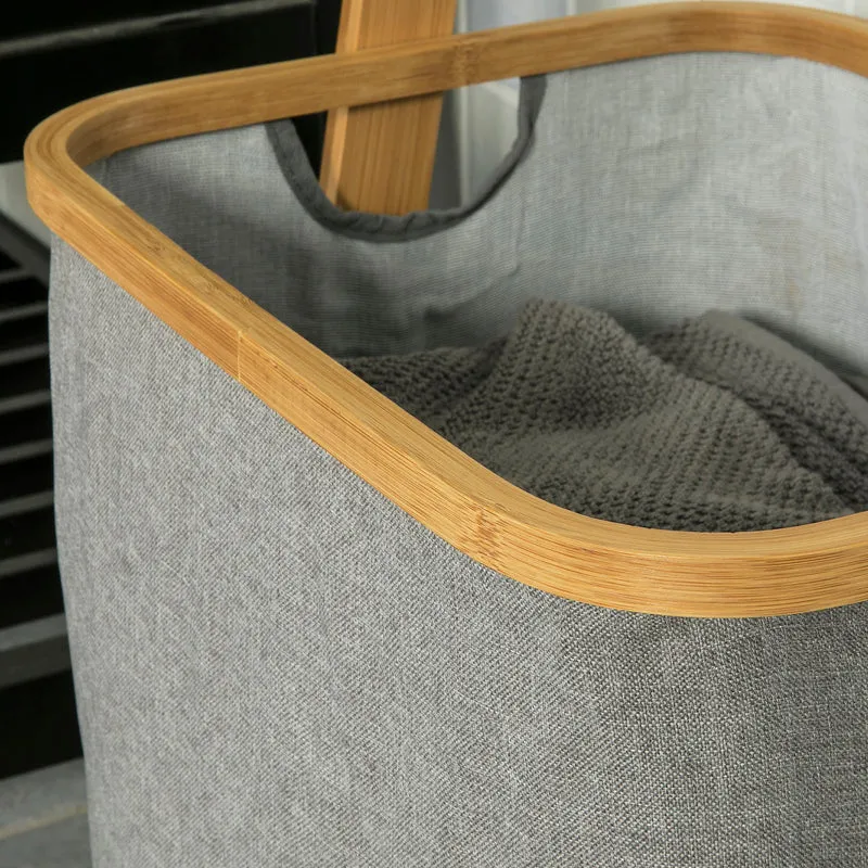 SoBuy FRG263-N Échelle Porte-Serviettes Support pour Serviettes sans Perçage avec 1 Panier à Linge Amovible et 3 Barres