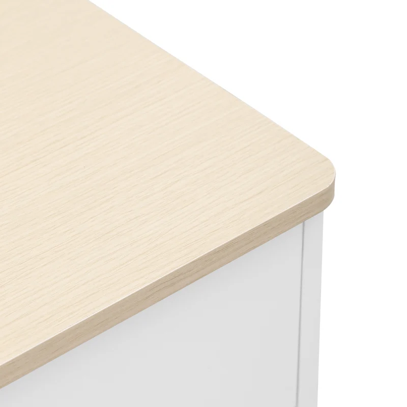 Buffet blanc effet bois 4 portes 3 tiroirs style campagne ADJUSTMARBLEONE
