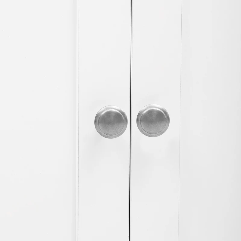 Buffet blanc effet bois clair 4 portes 2 tiroirs 120x37x80cm ADJUSTOAKELITE