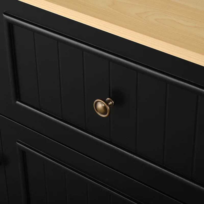 Buffet charme noir 3 tiroirs et 2 portes CASCADEINFIN