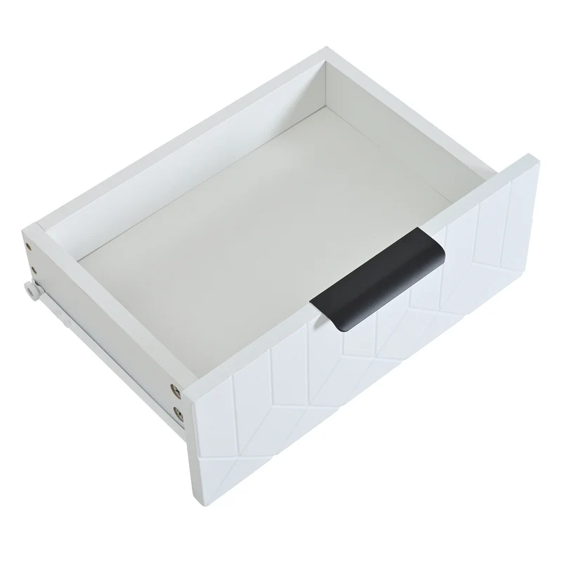 Console design noir et blanc motifs gémétriques et piétement metalique 120x36x80cm MOMENTUMRIF