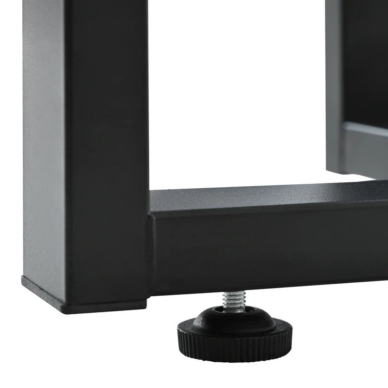 Console design noir et blanc motifs gémétriques et piétement metalique 120x36x80cm MOMENTUMRIF