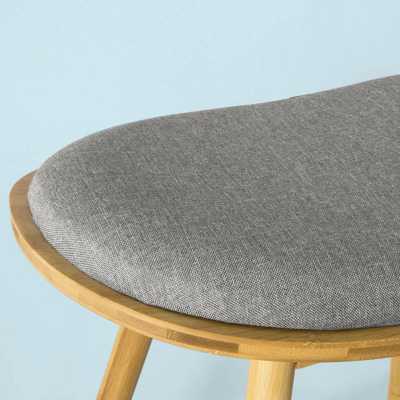 SoBuy FST57-DG Tabouret de Bar Tabouret Haut Cuisine avec Repose-Pieds et Coussin