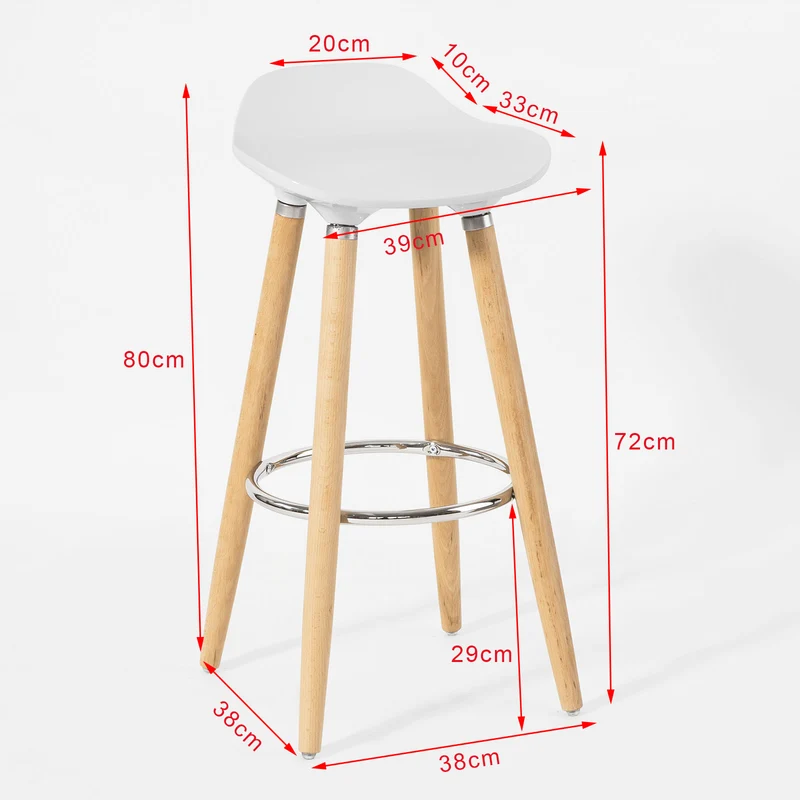 SoBuy FST34-W Tabouret de bar cuisine avec repose-pieds haute qualité