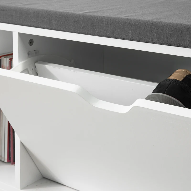 SoBuy FSR70-W Banc de Rangement à Chaussures Armoire à Chaussures 1 Abattant