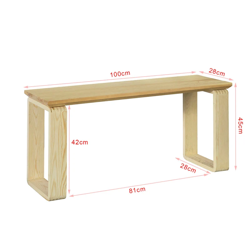 SoBuy FSR53-N Banc Banquette en Bois Massif de Haute Qualité