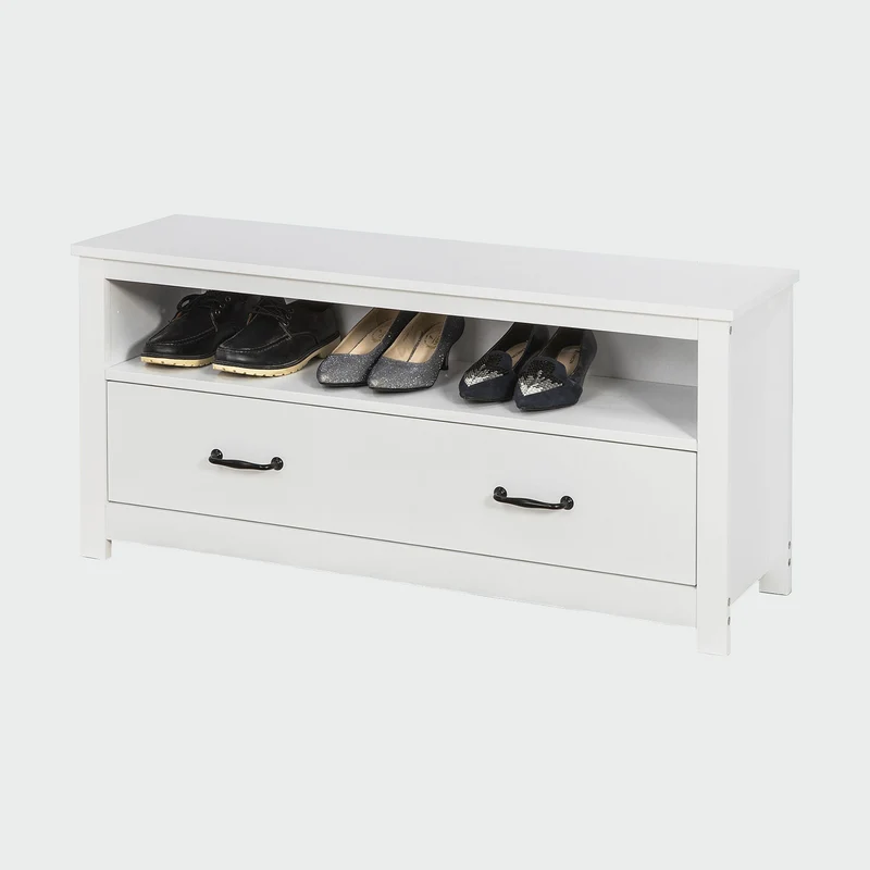 SoBuy FSR48-W Banc de Rangement Meuble à chaussures Meuble d'Entrée Commode à Chaussures