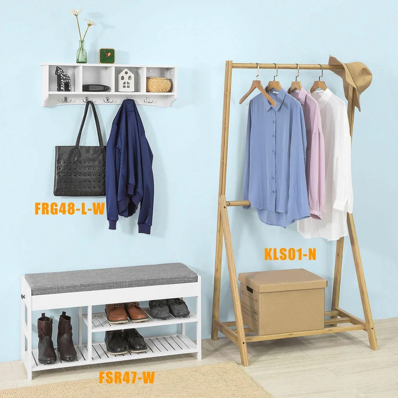 SoBuy FSR47-W Banc à Chaussures avec Assise et tiroirs, Rangement Chaussure