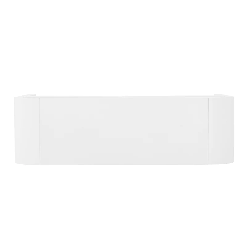 Console d'entrée blanc avec 2 tiroirs design courbé 120x35,5cm INFINITEMERID