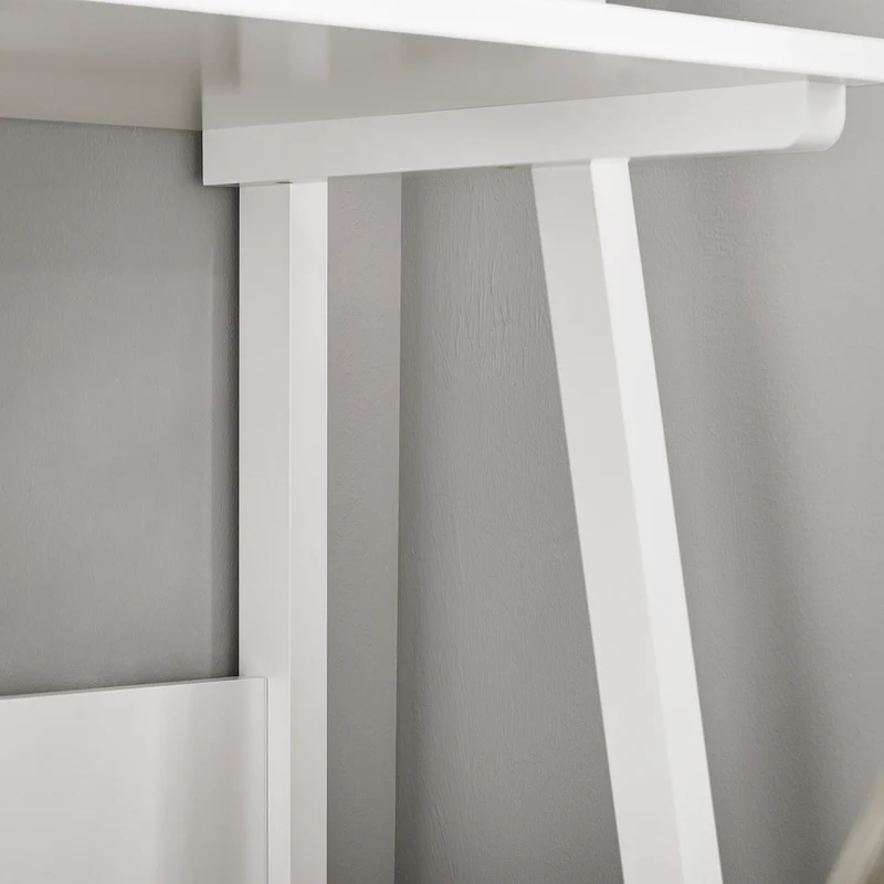 SoBuy FRG60-W Bureau, Table Bibliothèque, étagère style échelle de 2 tablettes