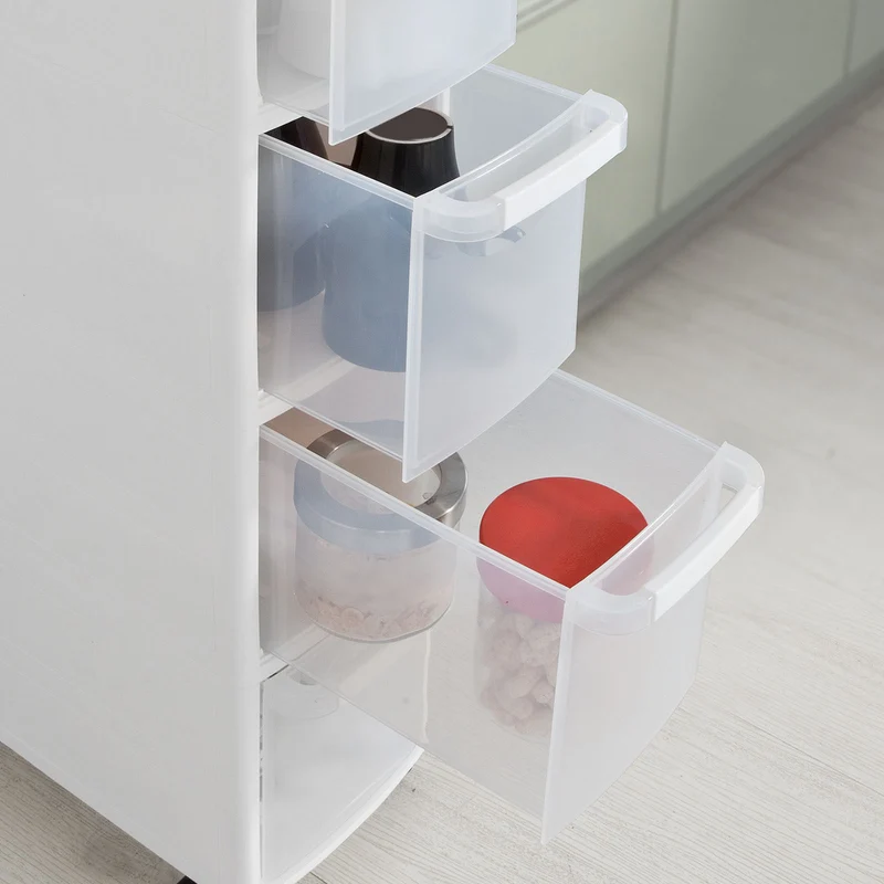 SoBuy FRG41-W Tour de rangement Chariot pour rangement cuisine salle de bain