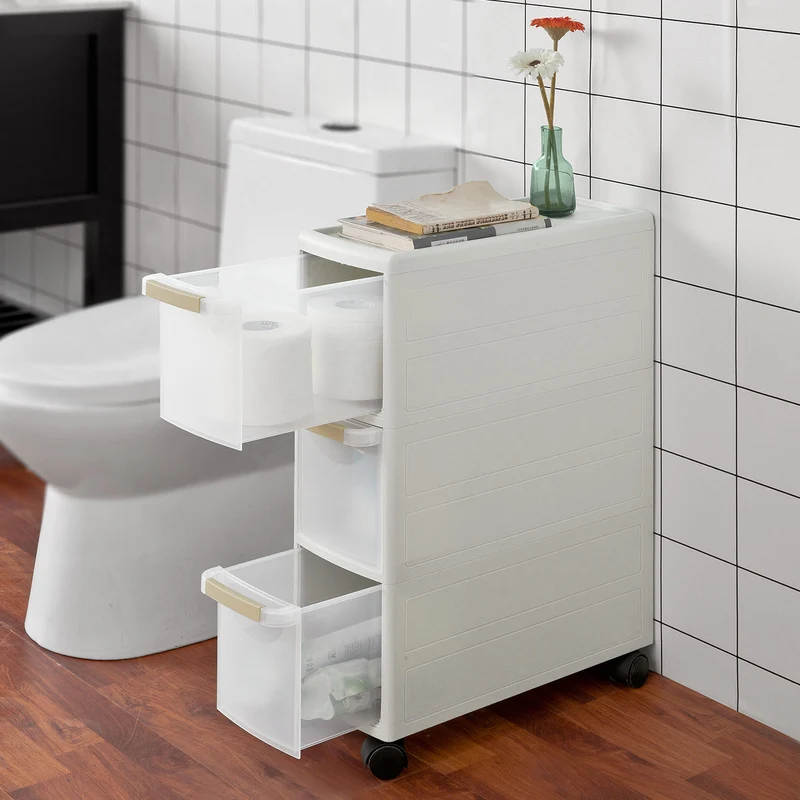 SoBuy FRG41-K-W Chariot de stockage,Étagère Armoire de cuisine salle de bain
