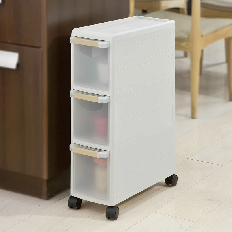 SoBuy FRG41-K-W Chariot de stockage,Étagère Armoire de cuisine salle de bain