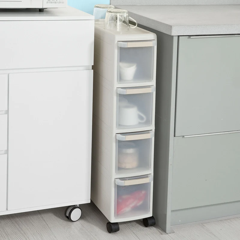 SoBuy FRG41-HG Chariot pour rangement cuisine salle de bain, Étagère Armoires de cuisine