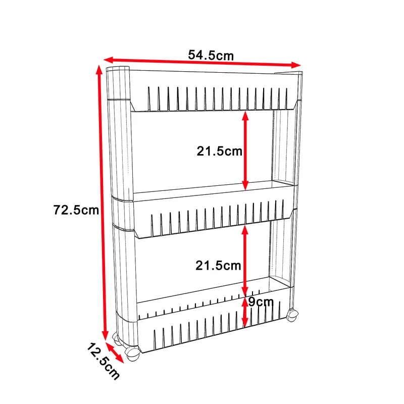 SoBuy FRG40-W Tour de Rangement Cuisine Salle de Bain Armoires de Cuisine