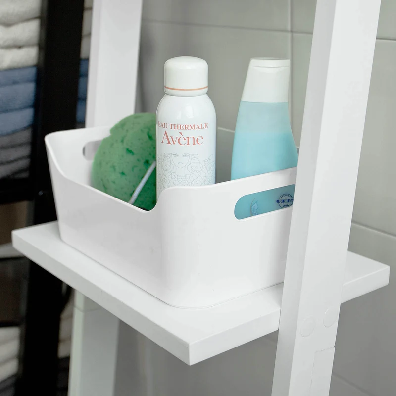 SoBuy FRG32-W Étagère murale style échelle pour salon salle de bain Meuble de rangement
