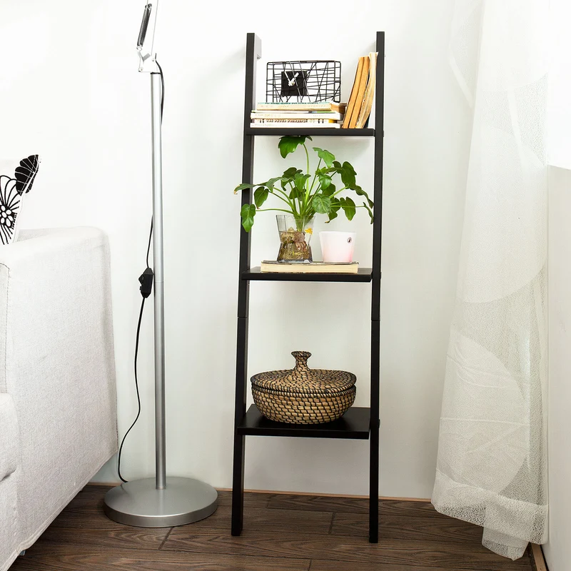 SoBuy FRG32-SCH Étagère murale style échelle Salle de bain, Étagère échelle déco
