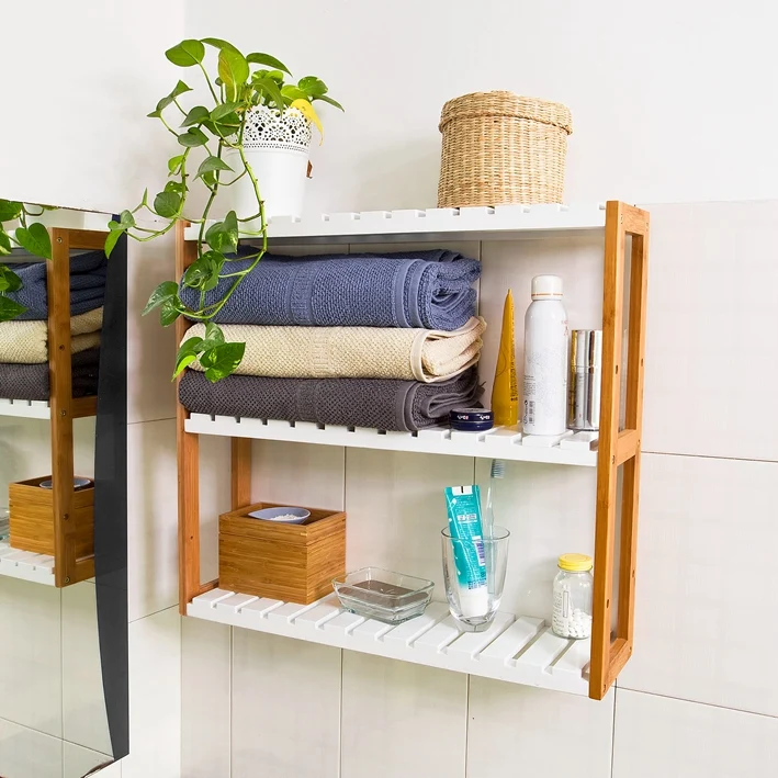 SoBuy FRG28-WN Meuble de Rangement toilettes, Cuisine