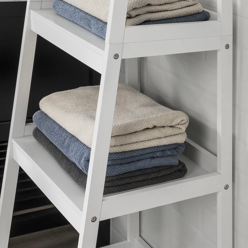 SoBuy FRG279-W Étagère de Rangement style Échelle Meuble Colonne Salle de Bain Entrée