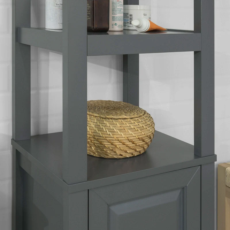 SoBuy FRG205-DG Meuble Colonne de Salle de Bain Armoire Toilette Haute