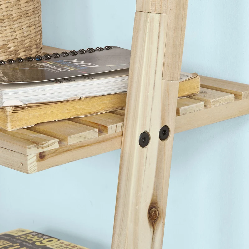 SoBuy FRG161-N Bibliothèque Étagère murale style échelle avec 6 niveaux de rangement