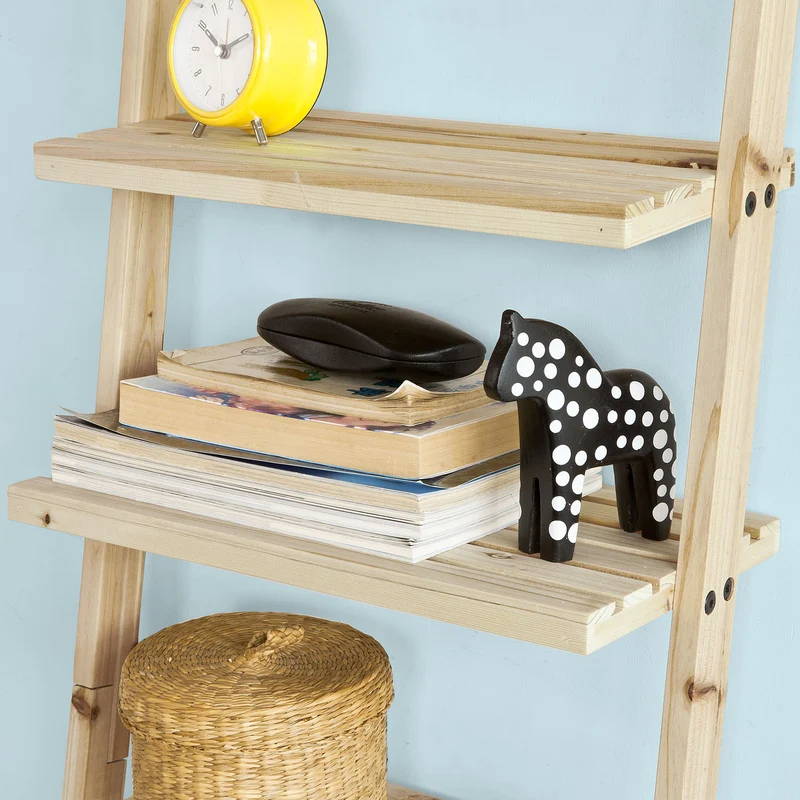 SoBuy FRG161-N Bibliothèque Étagère murale style échelle avec 6 niveaux de rangement