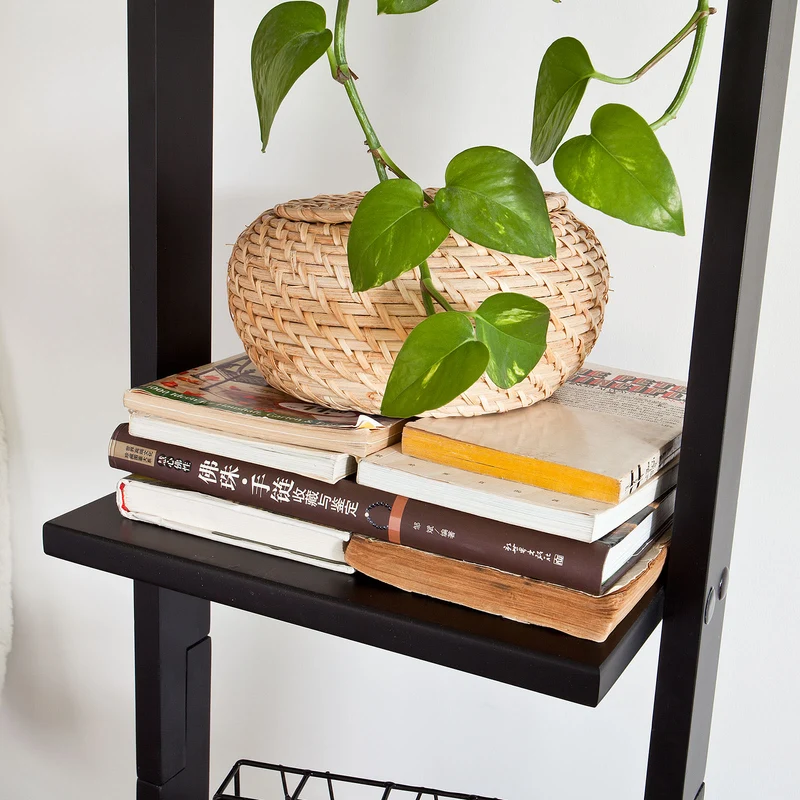 SoBuy FRG15-SCH Étagère murale style échelle, Étagère échelle 4 niveaux