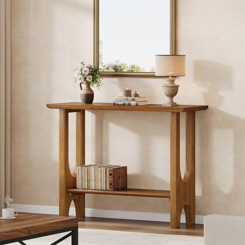Tribesigns Console moderne à deux niveaux de 105 cm