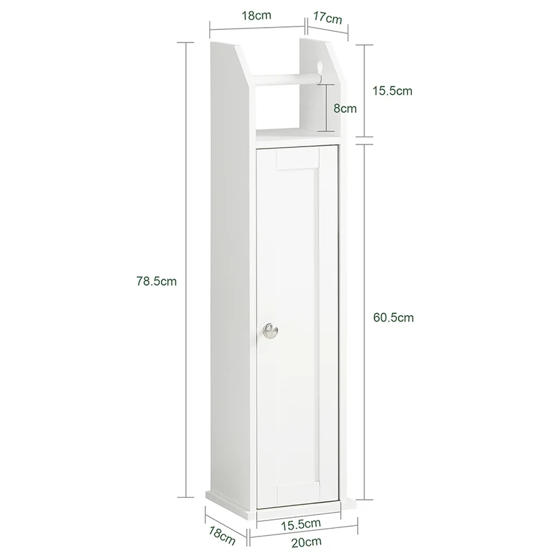SoBuy FRG135-W Support Papier Toilette Armoir Porte-papier Toilettes Porte Brosse WC