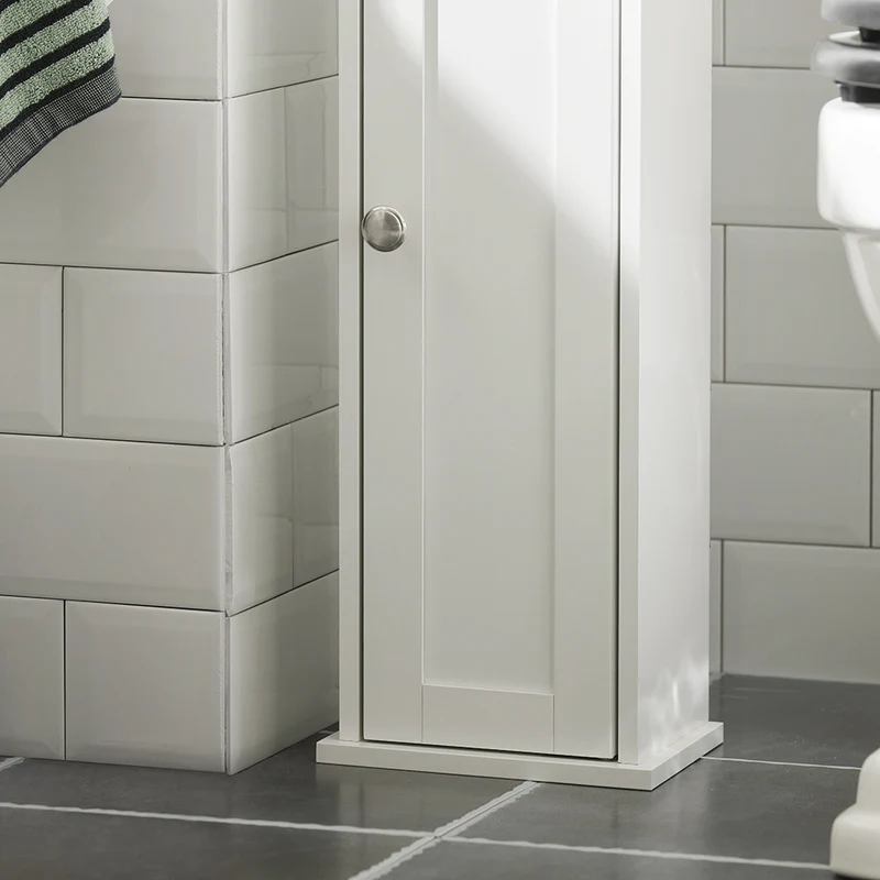 SoBuy FRG135-W Support Papier Toilette Armoir Porte-papier Toilettes Porte Brosse WC