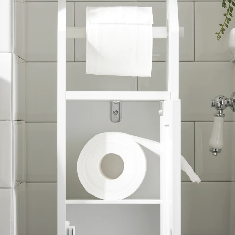 SoBuy FRG135-W Support Papier Toilette Armoir Porte-papier Toilettes Porte Brosse WC