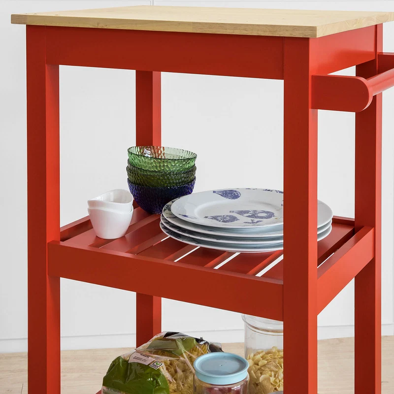 SoBuy FKW67-R Chariot de Service Desserte à roulettes Table Roulante Cuisine