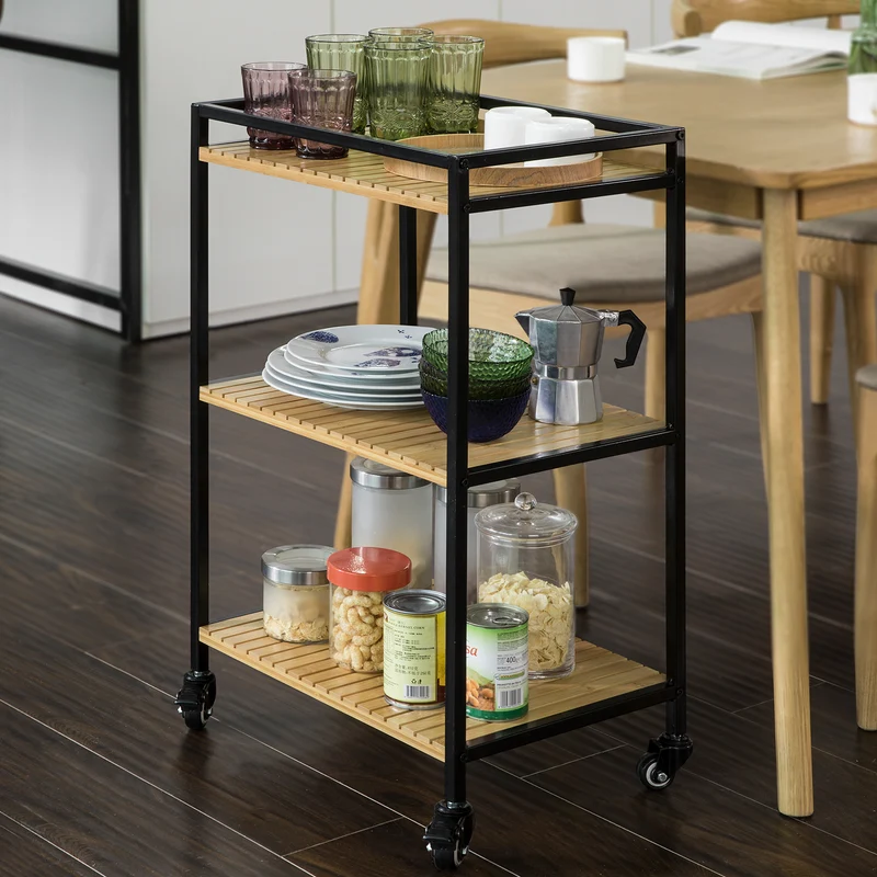 SoBuy FKW65-N Chariot de Service Desserte de Cuisine à roulettes Meuble de Rangement