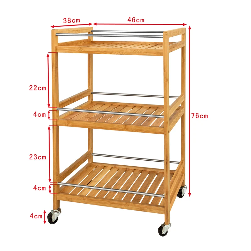 SoBuy FKW11-N Table roulante Meuble de rangement à roulettes, Desserte de cuisine