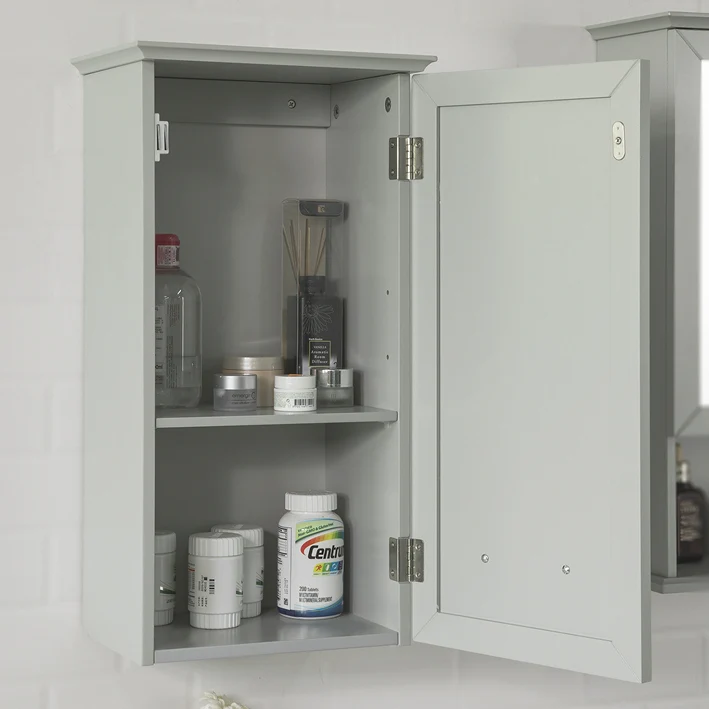SoBuy BZR10-HG Meuble Salle de Bain Armoire Suspendue de Toilettes Placard